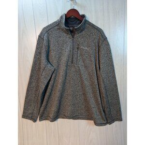 Eddie Bauer Sweater Adult XXL 2X Mock Neck Quarter Zip Chest Pocket Casual Knit